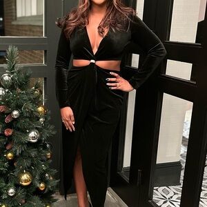 Zara velvet holiday dress!